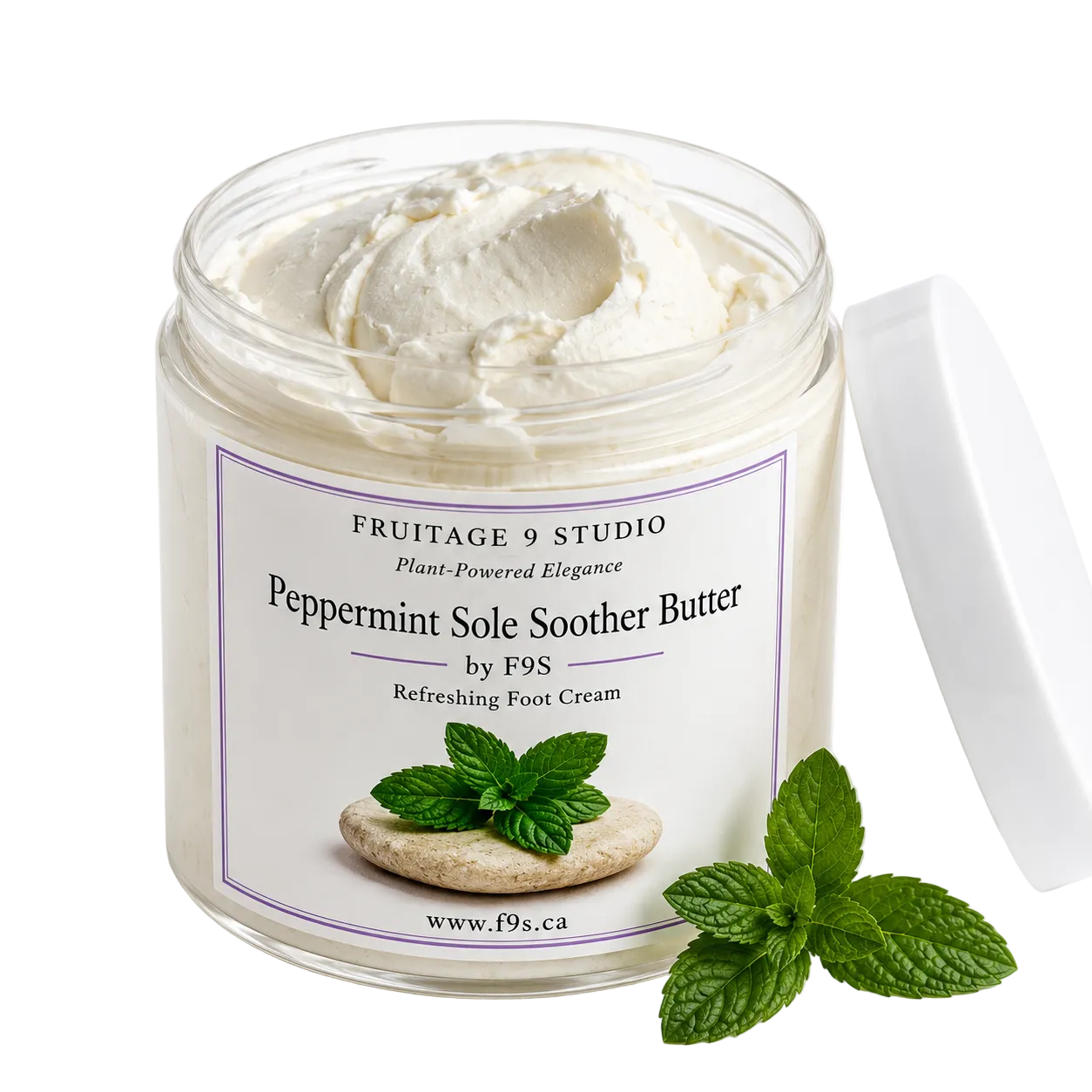 Peppermint Sole Soother Butter by f9s Foot Cream 4oz / 113.4g Fruitage 9 Studio