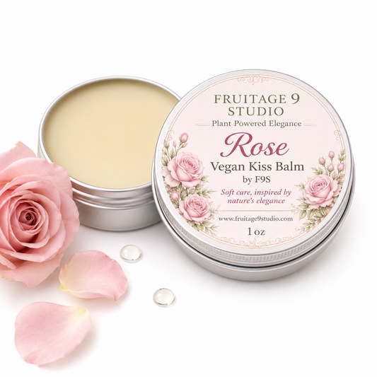 Rose Vegan Kiss Balm by f9s  Fruitage 9 Studio