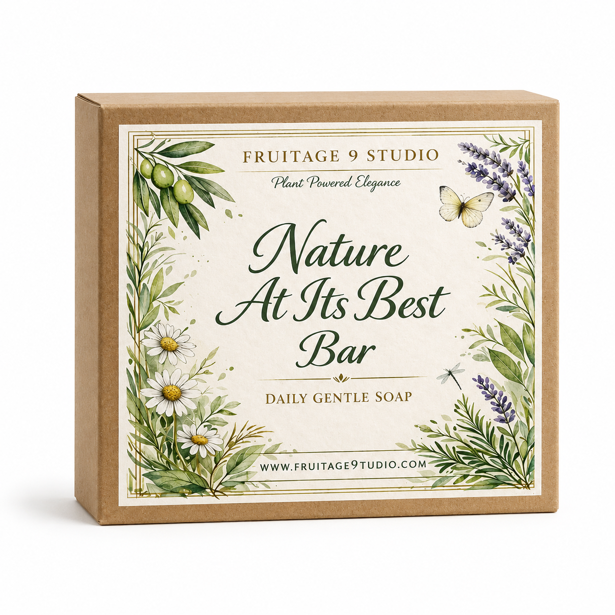 Nature at its best bar soap - Vegan Unscented Weight: 75G Fruitage 9 Studio