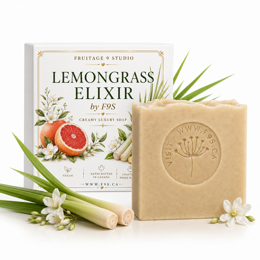 Lemongrass elixir by f9s luxury bar soap 2 for $15  Fruitage 9 Studio