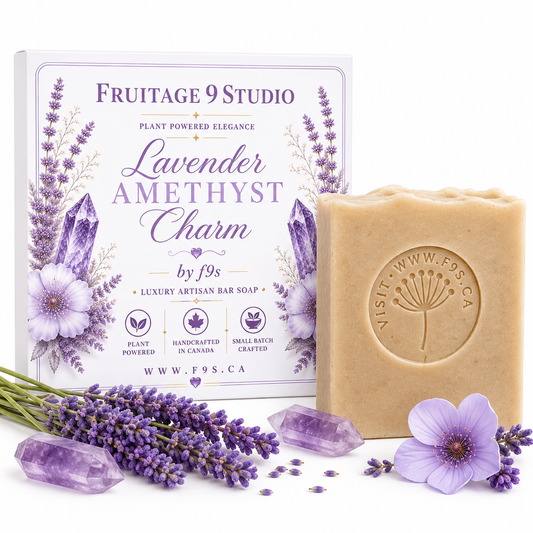 Lavender Amethyst by f9s - Creamy Luxury Soap Lavender & Frankincense                             2 for $15  Fruitage 9 Studio