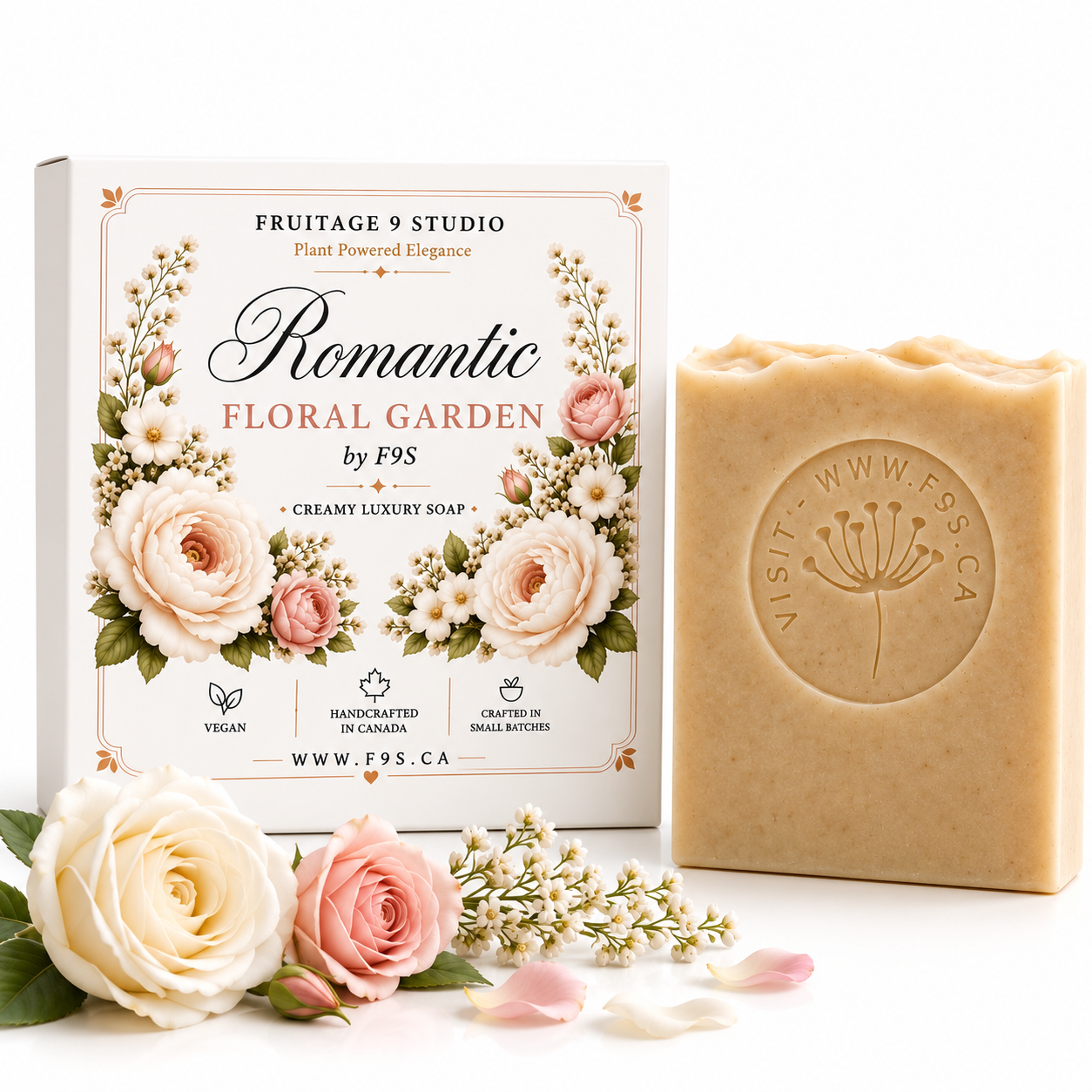 Romantic Floral Garden by f9s luxury Bar Soap 2 for $15  Fruitage 9 Studio