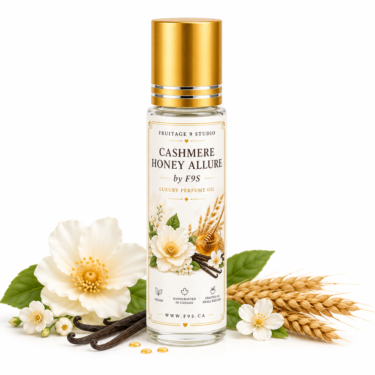 Coconut Cashmere Royale by f9s Perfume Roller Oil  Fruitage 9 Studio