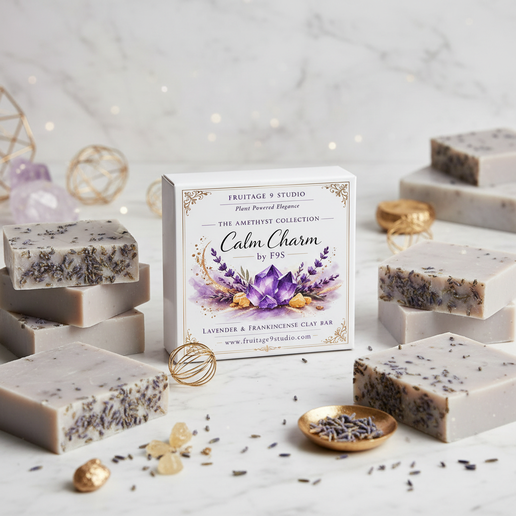 The Amethyst Collection Calm Charm by f9s - Lavender & Frankincense Clay Bar