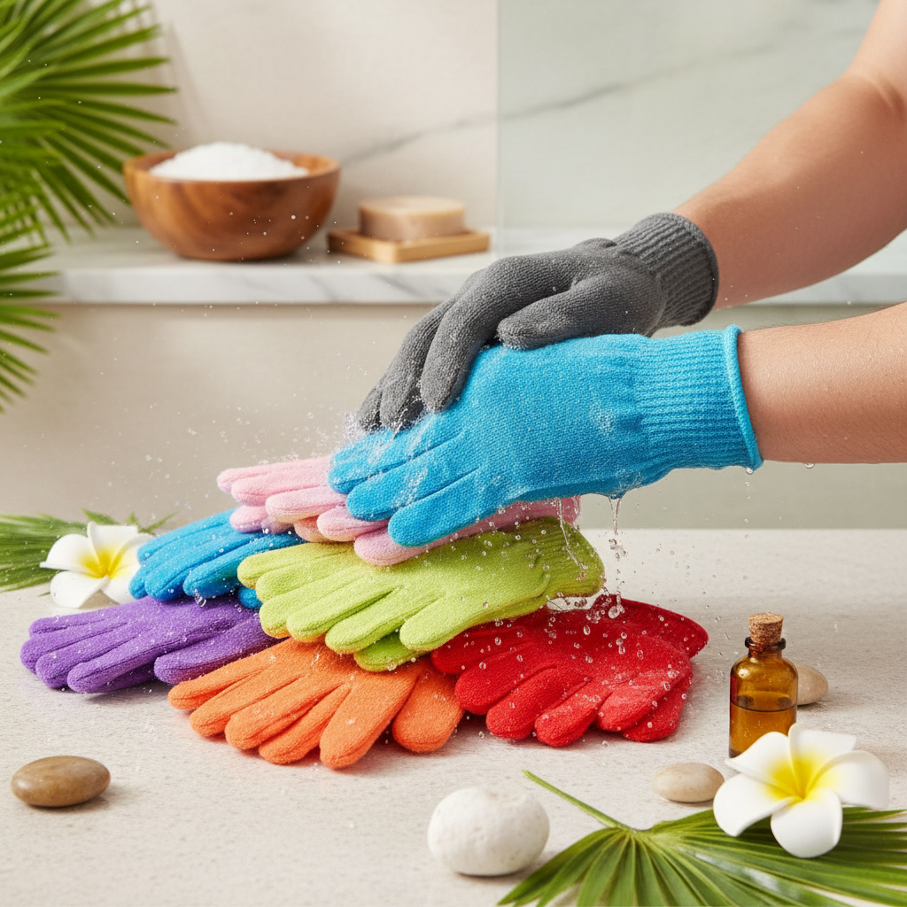 Exfoliating Spa Gloves Variation